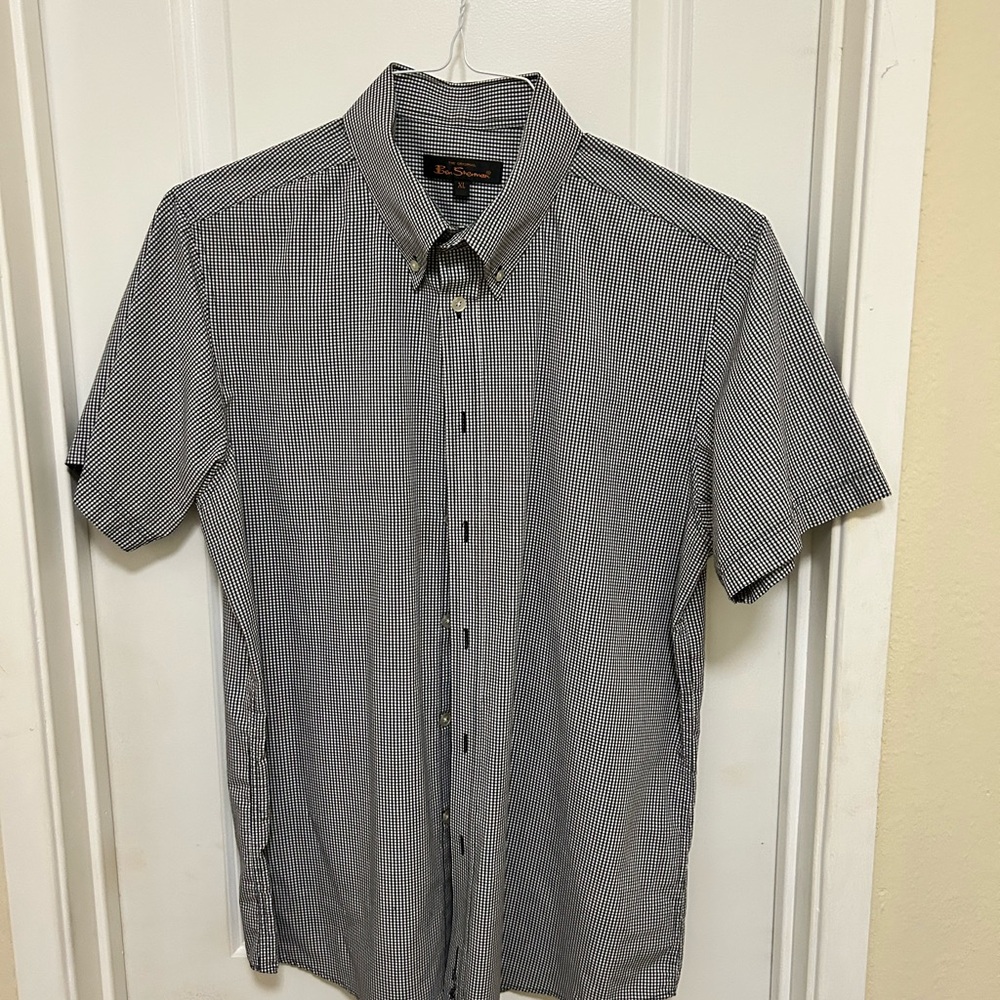 Ben Sherman Black and White Checkered Shirt